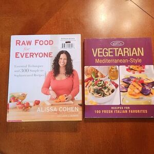 Vegetarian Mediterranean Kitchen Cookbook & Raw Food for Everyone Books Bundle